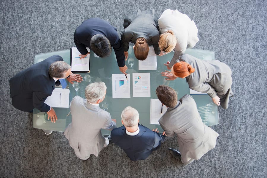 Senior business professionals